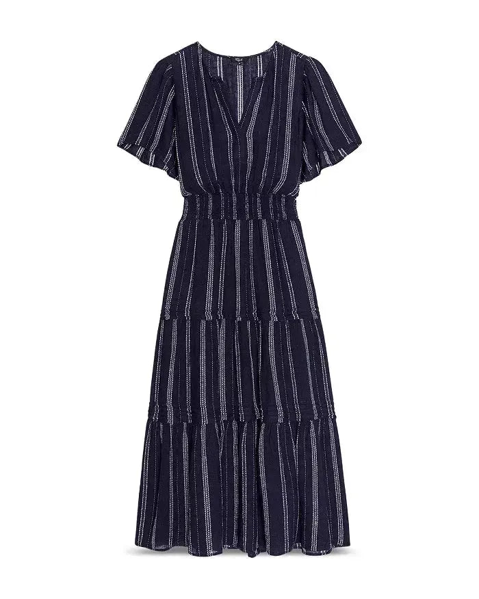 Rails Cannes Midi Dress- Marina Stripe-Hand In Pocket