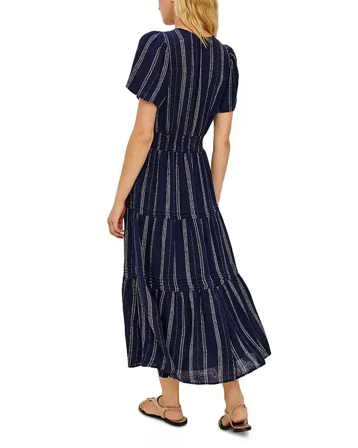 Rails Cannes Midi Dress- Marina Stripe-Hand In Pocket