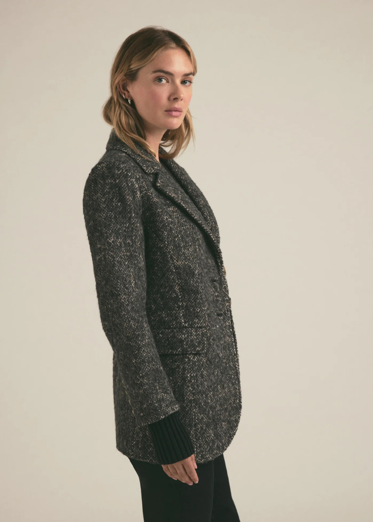 Favorite Daughter The City Blazer- Black Multi ***FINAL SALE***-Hand In Pocket