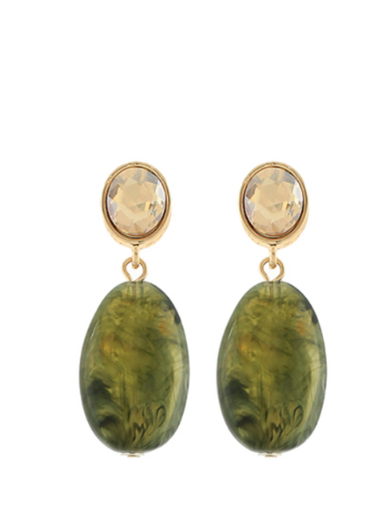 Ari Drops - Olive/Gold-Hand In Pocket