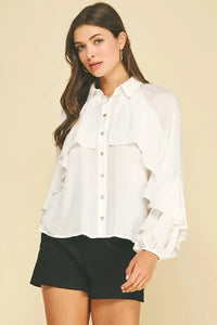 Off White Top - Off White-Hand In Pocket