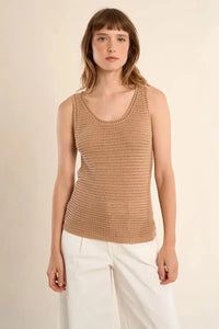 Molly Bracken Dani Tank- Beige-Hand In Pocket
