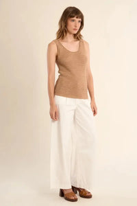 Molly Bracken Dani Tank- Beige-Hand In Pocket