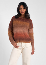 Elan Josie Sweater - Orange Space Dye-***FINAL SALE***-Hand In Pocket