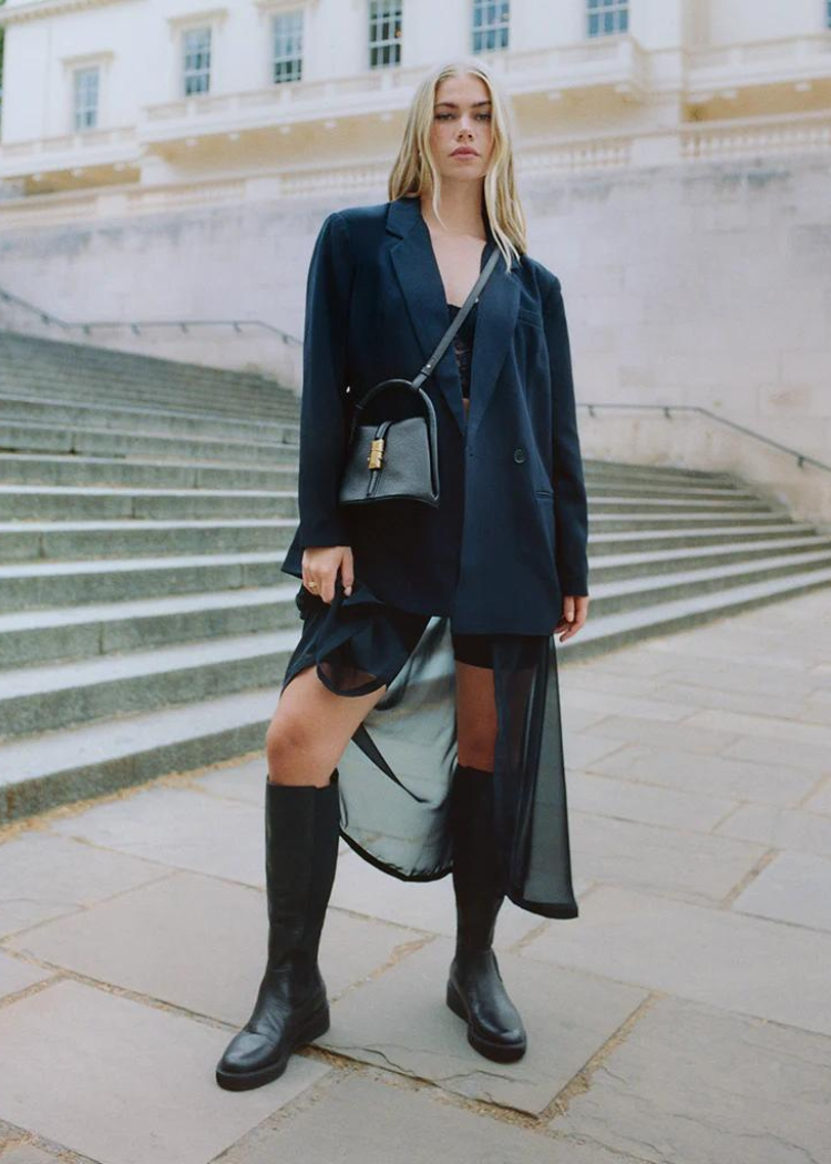 Dolce Vita Neve Convertible Crossbody-Black-Hand In Pocket