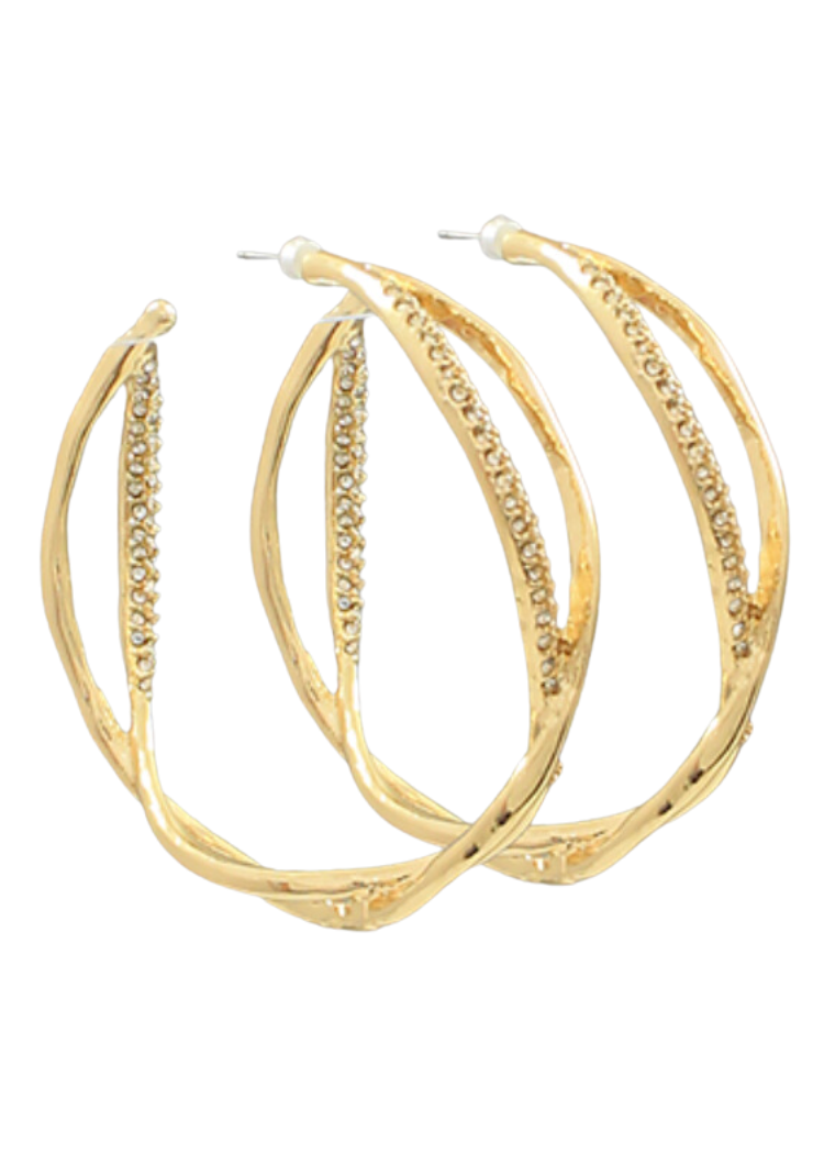 Gemma Twist Hoops-Hand In Pocket