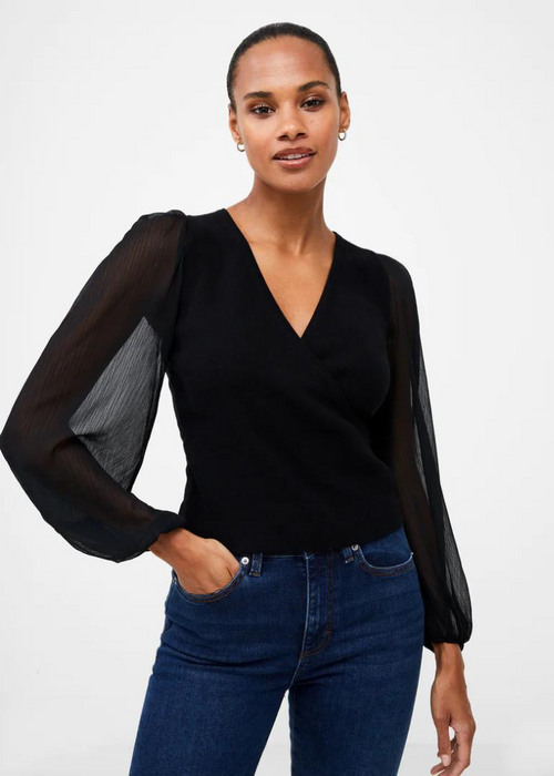 French Connection Mozart Melody Mixed LS Top-***FINAL SALE***-Hand In Pocket