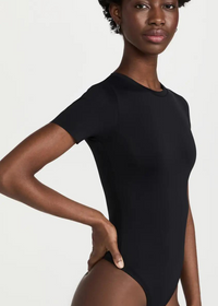 Good America Scuba Tee Bodysuit-Black ***FINAL SALE***-Hand In Pocket