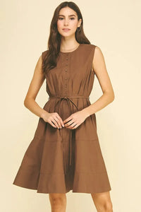 Nora Dress - Chocolate-Hand In Pocket