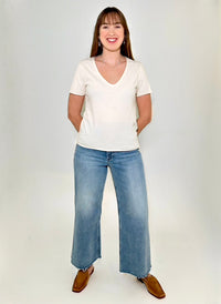 Michael Stars Vera Tee - Chalk-Hand In Pocket