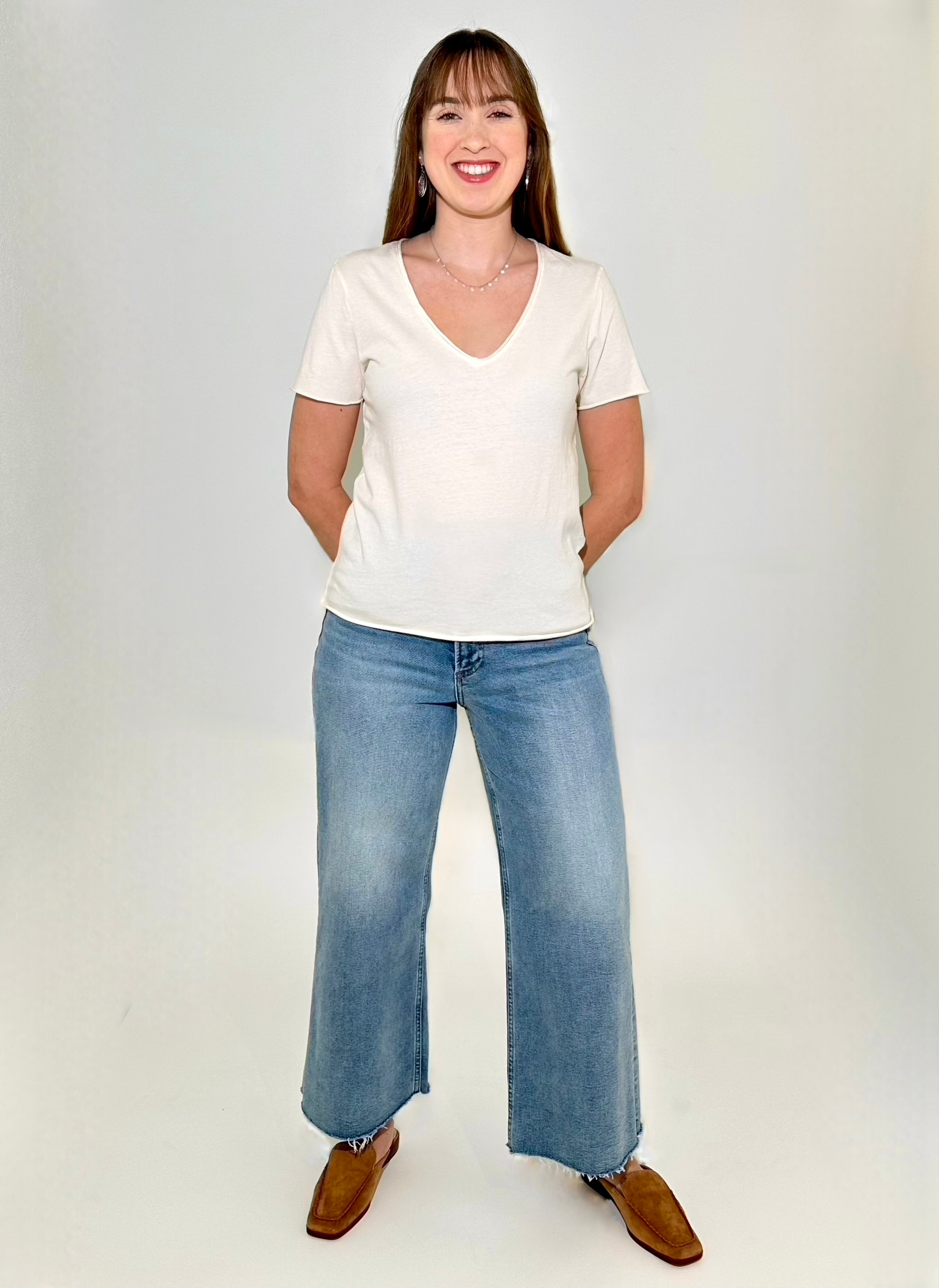 Michael Stars Vera Tee - Chalk-Hand In Pocket