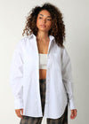 Zaria Button Down Shirt-White ***FINAL SALE***-Hand In Pocket