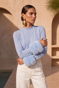 Lisa Maree Samara Sweater - Baby Blue-Hand In Pocket