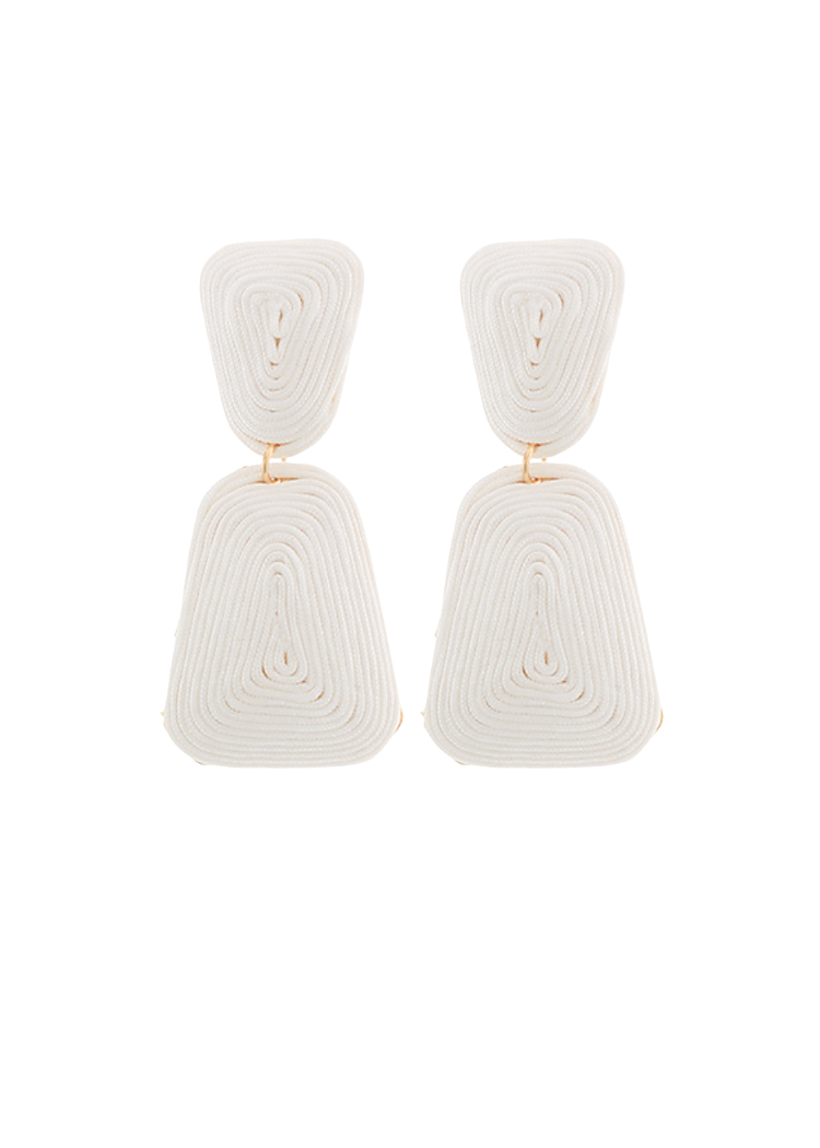 Catarina Drop Earrings - White-Hand In Pocket