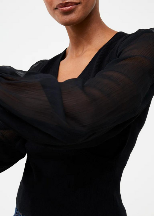 French Connection Mozart Melody Mixed LS Top-***FINAL SALE***-Hand In Pocket