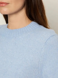 Sanctuary Perfect Sweater Tee - Blue Powder-Hand In Pocket
