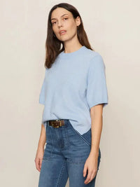 Sanctuary Perfect Sweater Tee - Blue Powder-Hand In Pocket