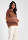 Elan Josie Sweater - Orange Space Dye-***FINAL SALE***-Hand In Pocket