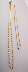 Clear Crystal Tennis Necklace with 18k Gold Plating / One Size