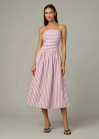 Joe's Jeans Mara Maxi Dress - Blush Pink Stripe-Hand In Pocket