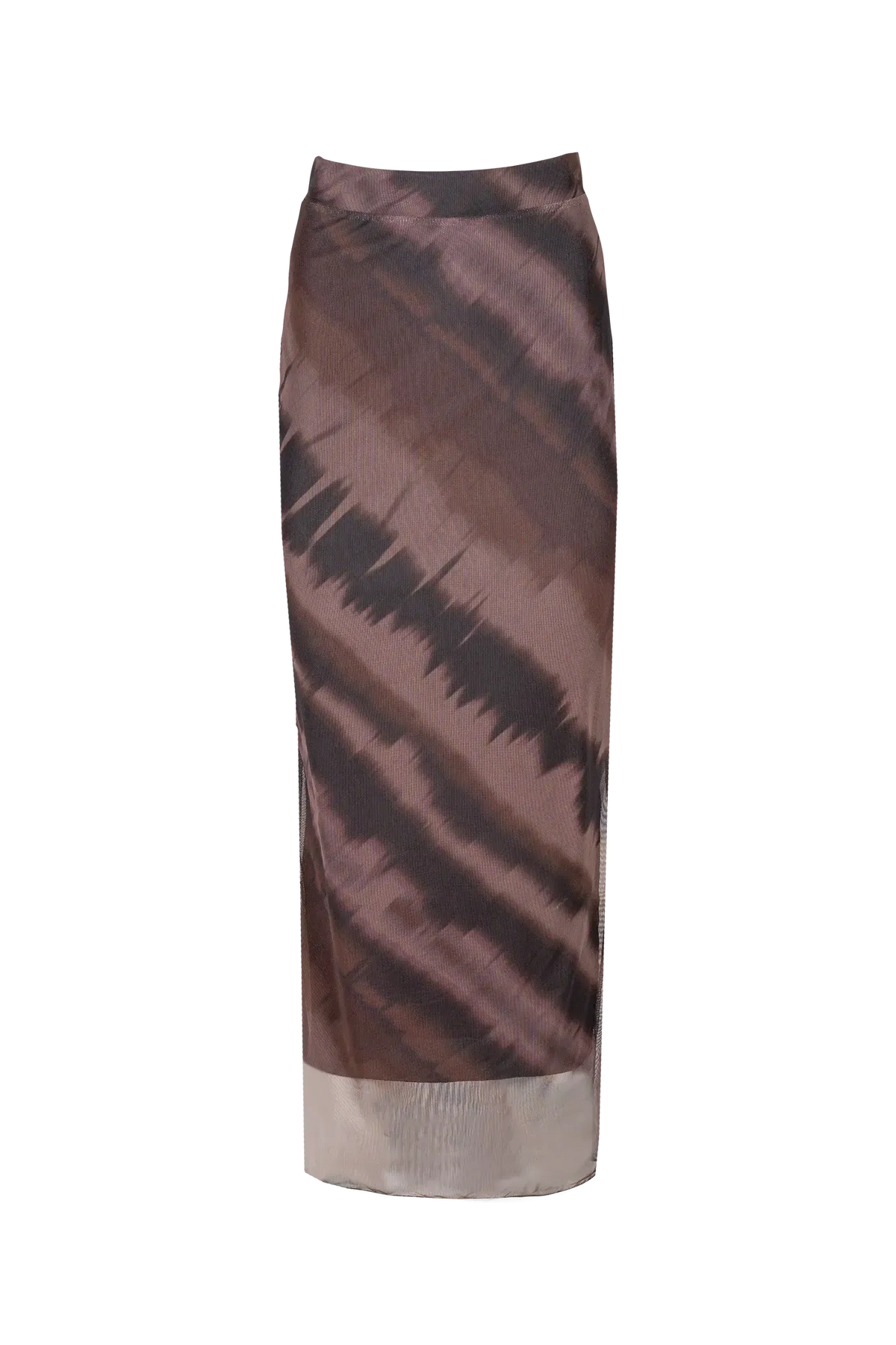 Astrid Jocelyn Printed Skirt - Brown-Hand In Pocket