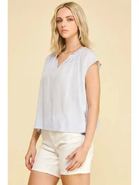 Palmer Top - Steel Blue-Hand In Pocket