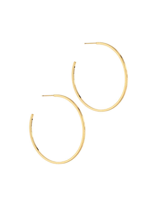 Celia Metal Hoops - Gold-Hand In Pocket
