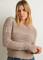 Z Supply Montalvo Crew Neck Sweater - Oatmeal Heather-Hand In Pocket