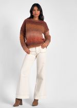 Elan Josie Sweater - Orange Space Dye-***FINAL SALE***-Hand In Pocket