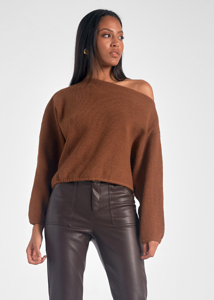 Jodie Sweater - Brown-Hand In Pocket