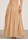 Elan Nikki Maxi Skirt - Taupe-Hand In Pocket