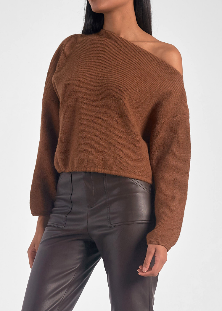 Jodie Sweater - Brown-Hand In Pocket