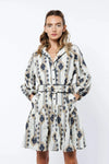 Ciebon Jasper Mini Dress - White Multi-Hand In Pocket