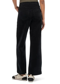KUT Meg High Rise Fab Ab Wide Leg Corduroy - Black
