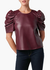 Joe's Jeans The Kira Vegan Leather Puff Sleeve Top ***FINAL SALE***-Hand In Pocket