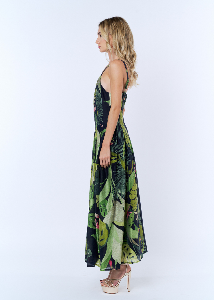 Ciebon Dorothy Gusset Dress - Black Multi-Hand In Pocket