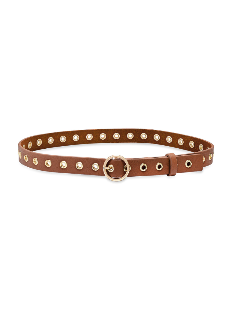 Laurel & Gold Rossmore Belt - Caramel-Hand In Pocket