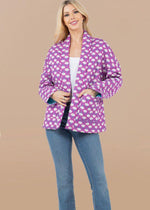 Fiona Floral Print Quilted Jacket-Hand In Pocket