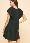 Kyma Sleeveless Tiered Mini Dress- Black ***FINAL SALE***-Hand In Pocket
