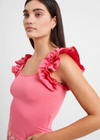 Rallie Organic Frill Sleeve Tank - Rose-***FINAL SALE***-Hand In Pocket