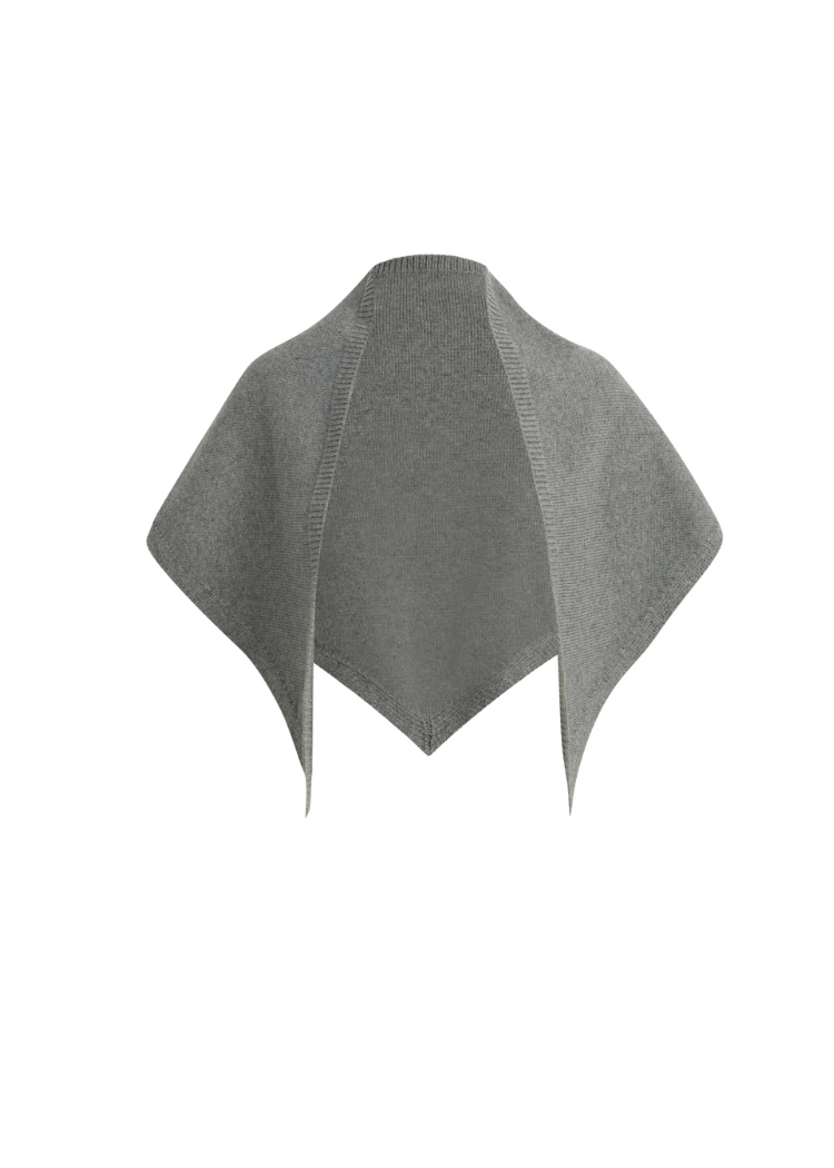 Favorite Daughter Triangle Scarf- Grey-Hand In Pocket