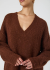 French Connection Fluffy Knit Jumper- Chocolate ***FINAL SALE***-Hand In Pocket
