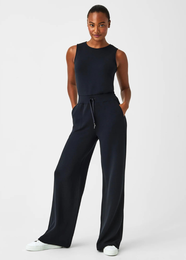 Spanx Airessentials Wide Leg Jumpsuit-Hand In Pocket