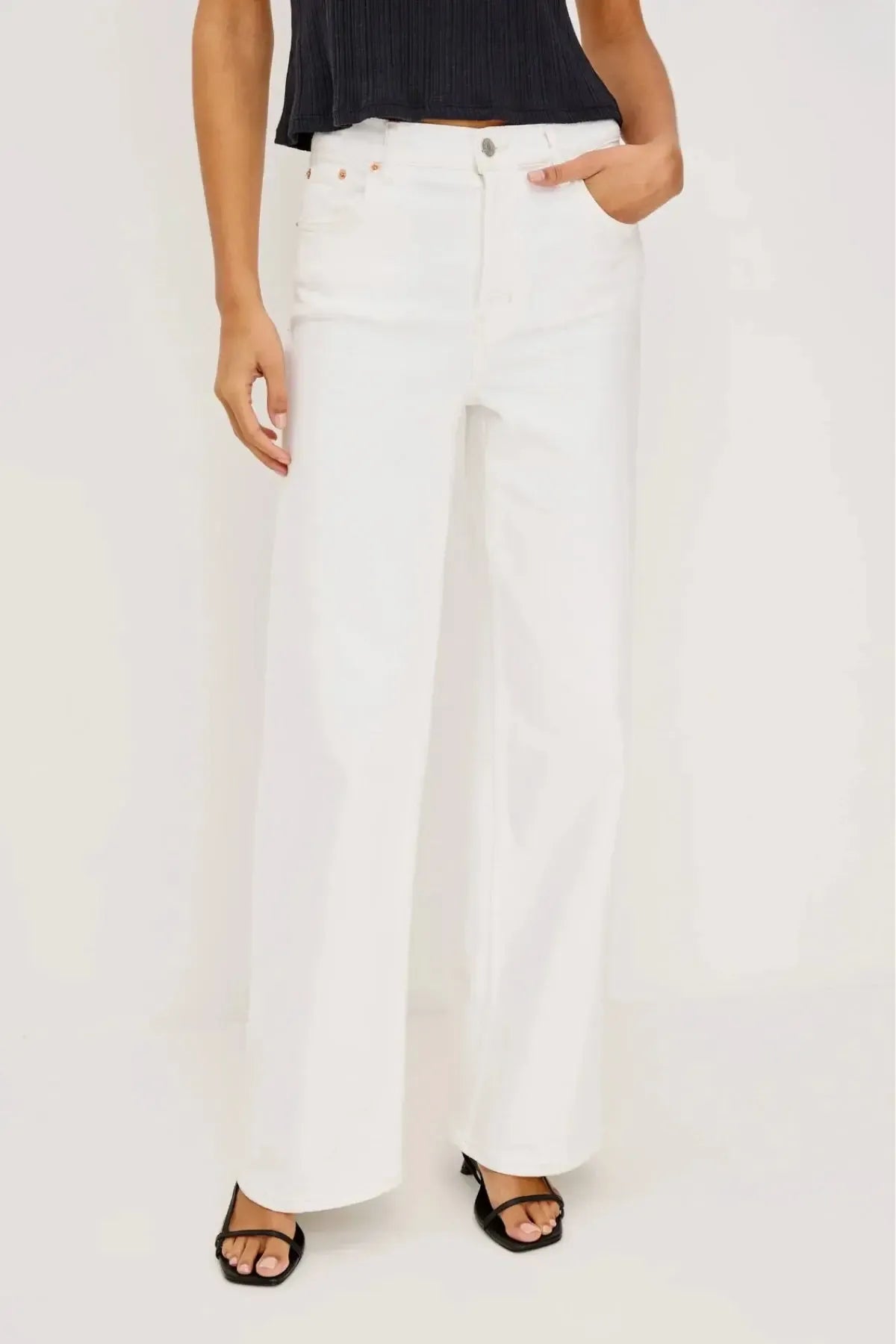 Rails The Getty Wide Leg - Vintage Ecru-Hand In Pocket