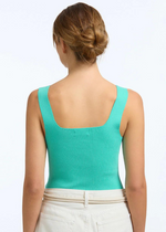 525 America Eva Square Neck Tank- Cyan ***FINAL SALE***-Hand In Pocket