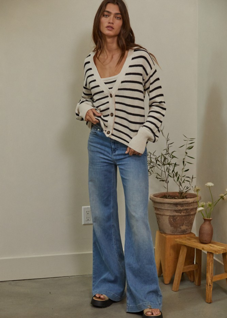 Stella Stripe Top Tank-Hand In Pocket
