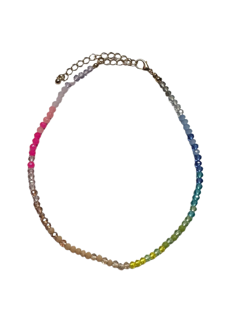 Rainbow Beaded Choker ***FINAL SALE***-Hand In Pocket