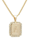 BRACHA Royal Initial Necklace - Gold-Hand In Pocket