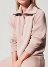 Spanx Air Essentials Half Zip- Lunar-Hand In Pocket