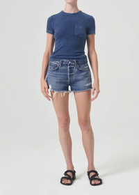 Parker Denim Shorts - Dark Swapmeeet-Hand In Pocket